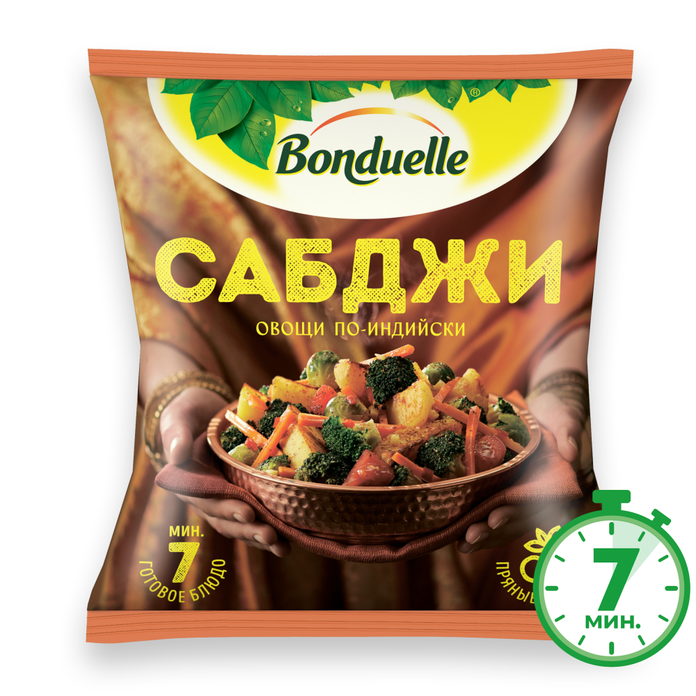 Овощи Bonduelle Сабджи по-индийски, смесь замороженная, 400 г