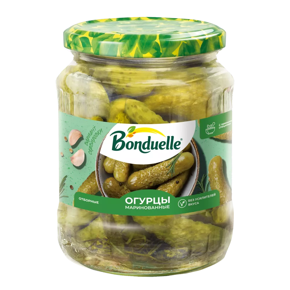Огурцы маринованные Bonduelle, 680 г