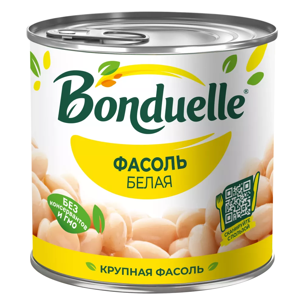 Фасоль консервированная Bonduelle белая, 400 г
