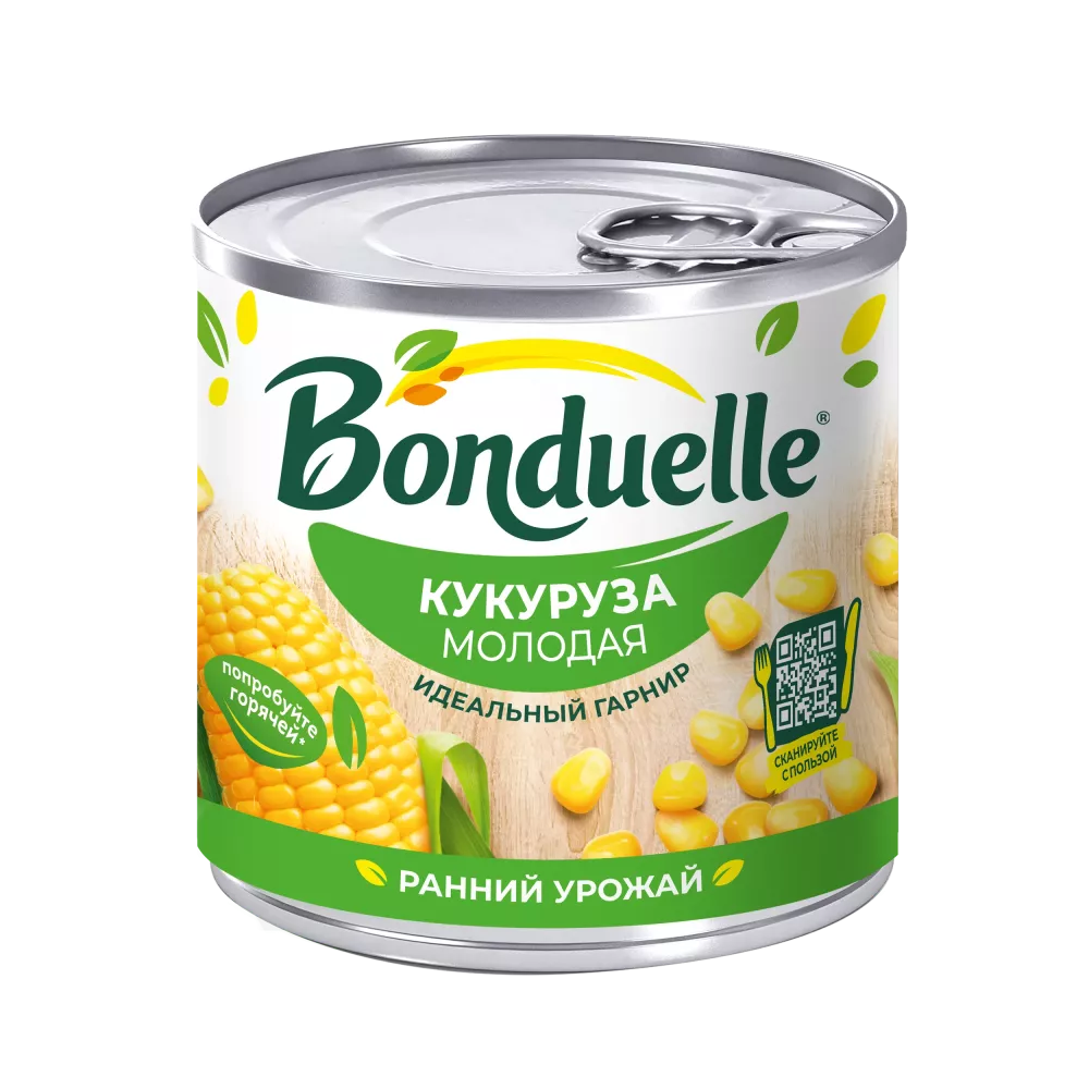 Ҷуворимаккаи консервшудаи Bonduelle, ҷавон, 170 г