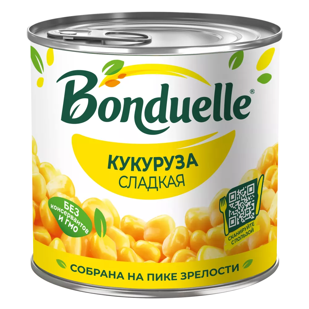 Кукуруза консервированная Bonduelle, сладкая, 340 г