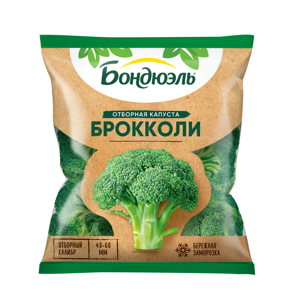 Брокколи замороженные Бондюэль, фермерские, 400 г