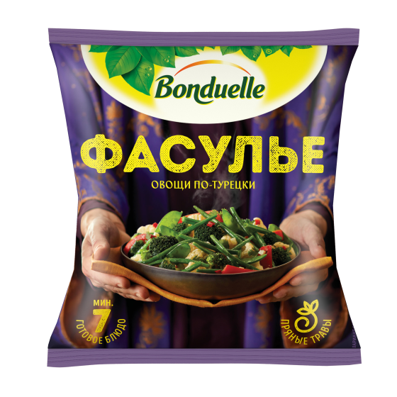 Овощи Bonduelle Фасулье по-турецки, смесь замороженная, 400 г