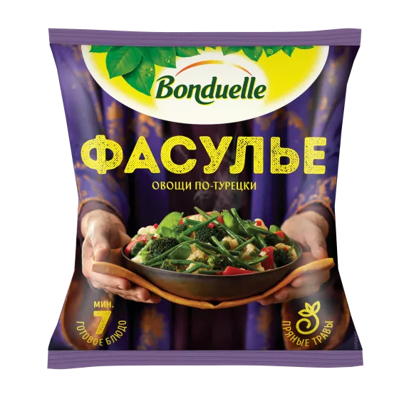 Овощи Bonduelle Фасулье по-турецки, смесь замороженная, 400 г