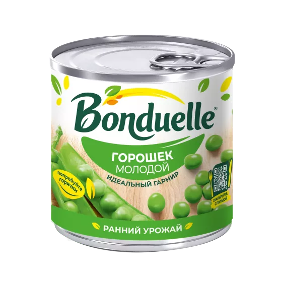 Горошек консервированный Bonduelle, молодой, 200 г