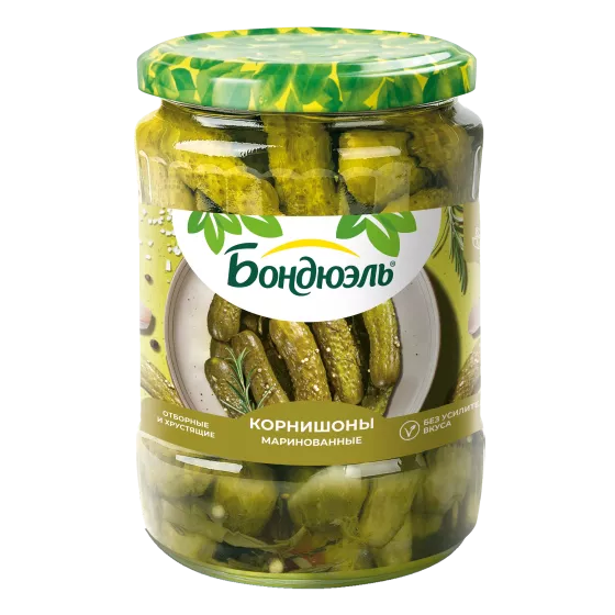 Огурцы маринованные Бондюэль, корнишоны, 540 г