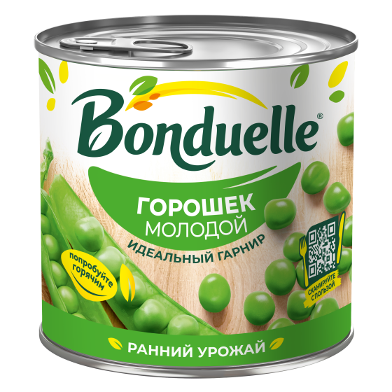 Нахӯди консервшудаи Bonduelle, ҷавон, 400 г